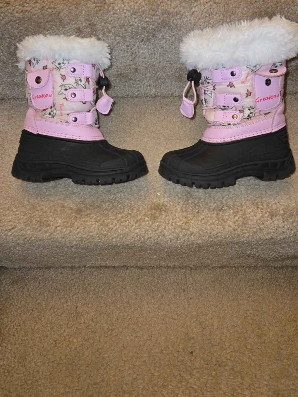 Adorable Toddler Pink Cat Boots